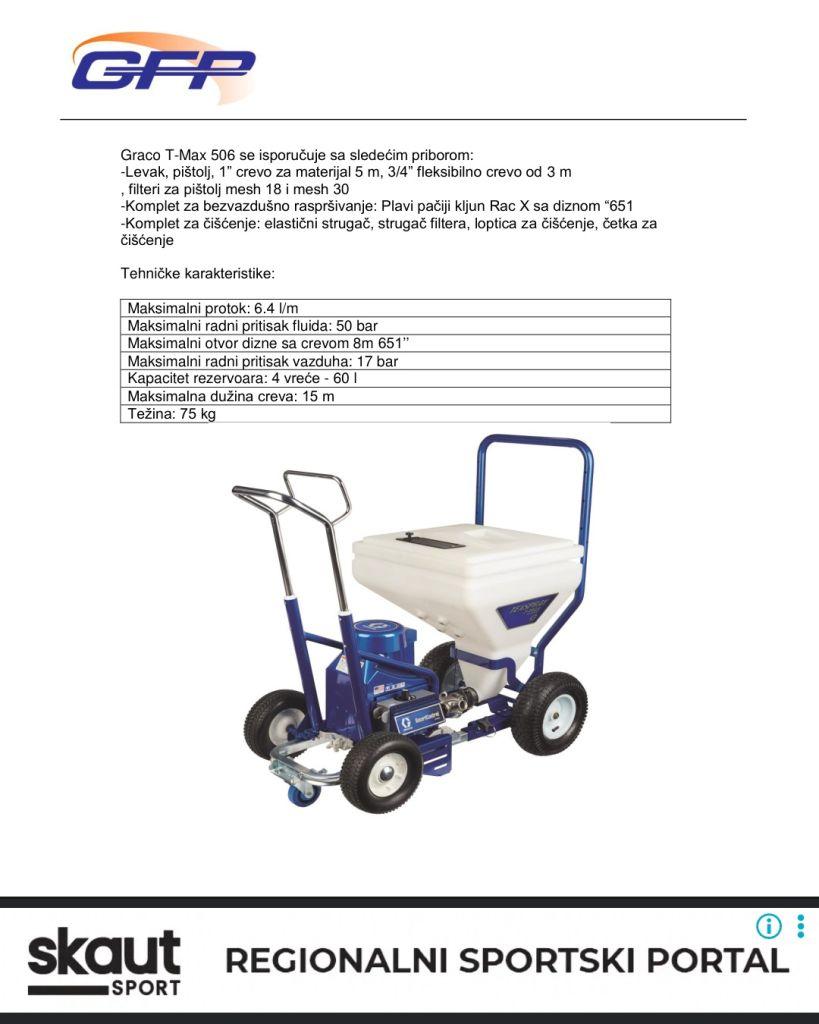 GRACO komplet masina za masinsko gletovanje i krecenje