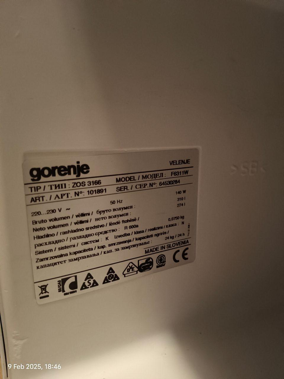 Prodajem zamrzivač Gorenje (fotografija 3)